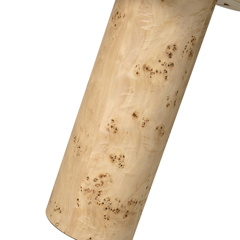 Isaac Modern Burl Wood Desk with Sculptural Curves