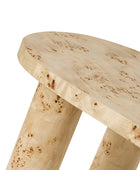 Isaac Modern Burl Wood Desk with Sculptural Curves