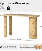 Isaac Modern Burl Wood Desk with Sculptural Curves