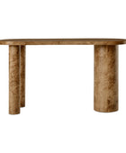 Isaac Modern Burl Wood Desk with Sculptural Curves