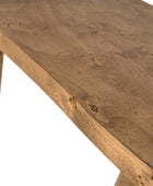 Isaac Modern Burl Wood Desk with Sculptural Curves