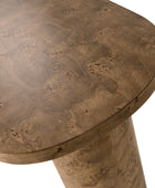 Isaac Modern Burl Wood Desk with Sculptural Curves