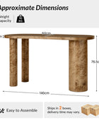 Isaac Modern Burl Wood Desk with Sculptural Curves