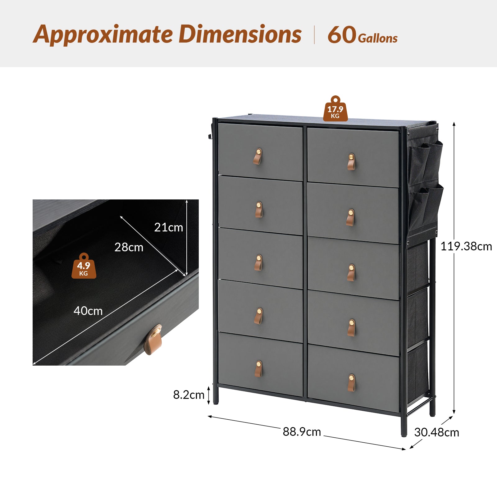 Silvia 10 Drawer Storage Dresser