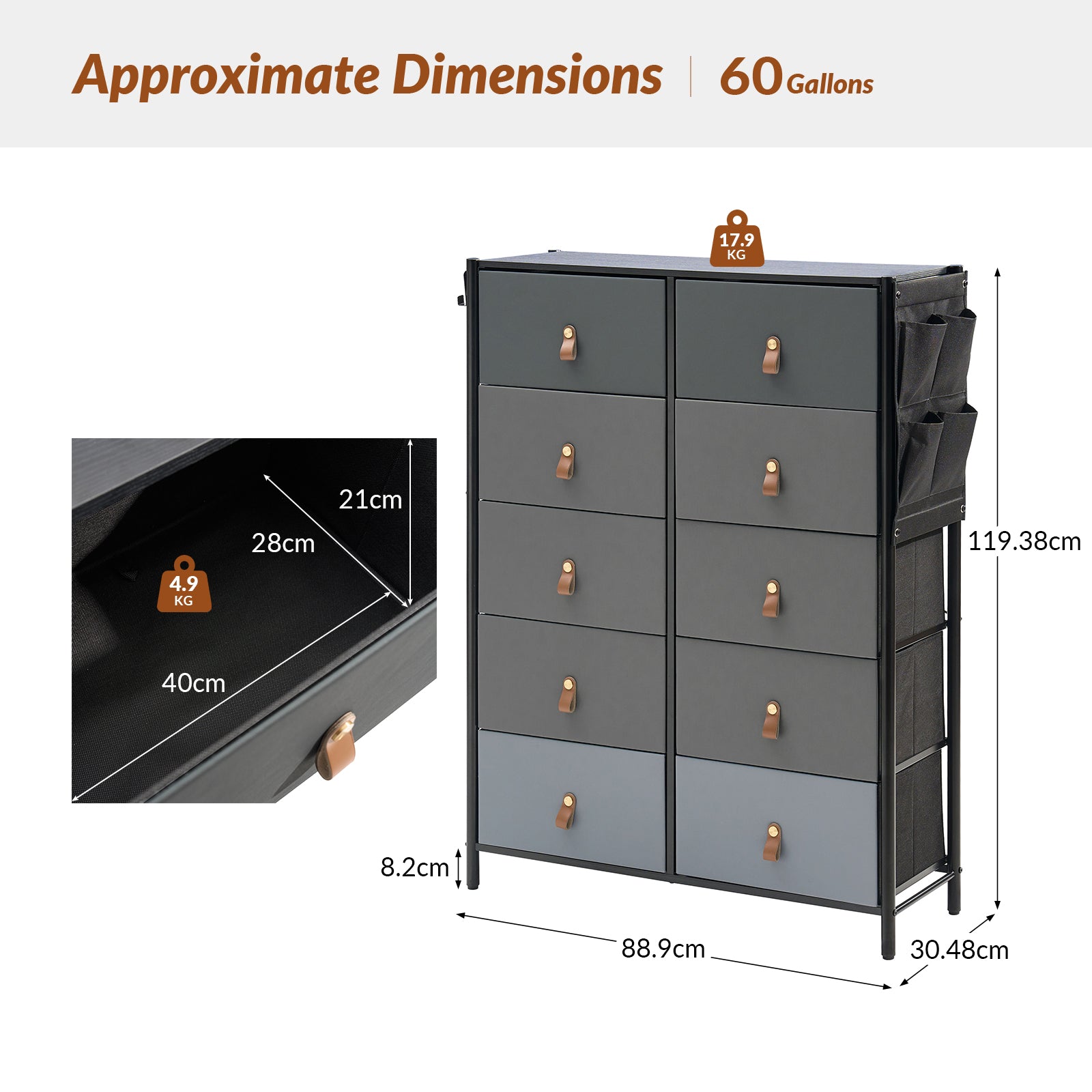 Silvia 10 Drawer Storage Dresser