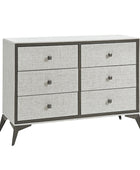 Laura 6-Drawer Upholstered Dresser