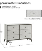 Laura 6-Drawer Upholstered Dresser