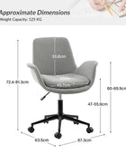 Hugo Mid-Back Office Chair with 360-Degree Swivel and Adjustable Height