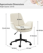 Hugo Mid-Back Office Chair with 360-Degree Swivel and Adjustable Height