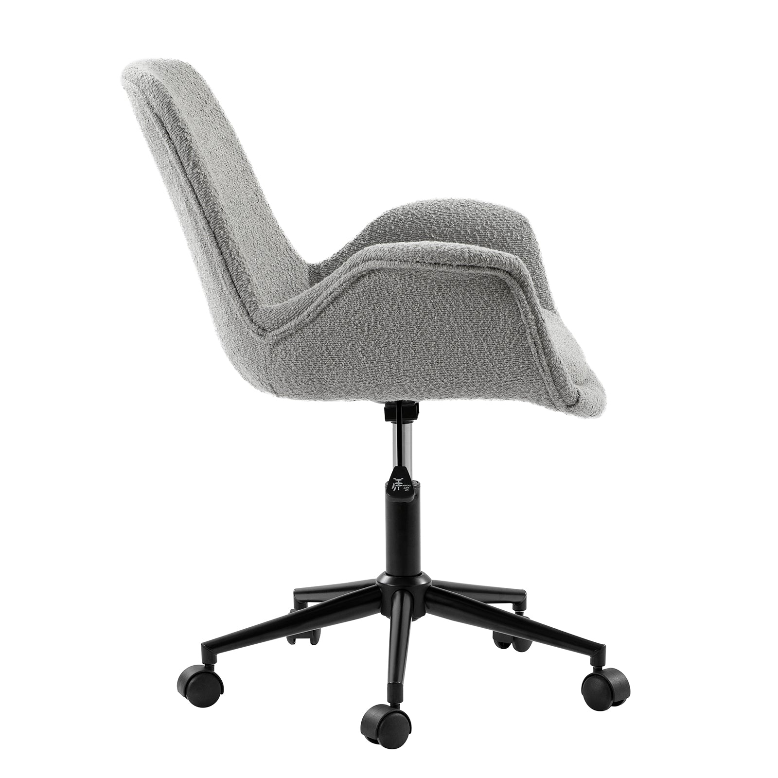 Hugo Mid-Back Office Chair with 360-Degree Swivel and Adjustable Height