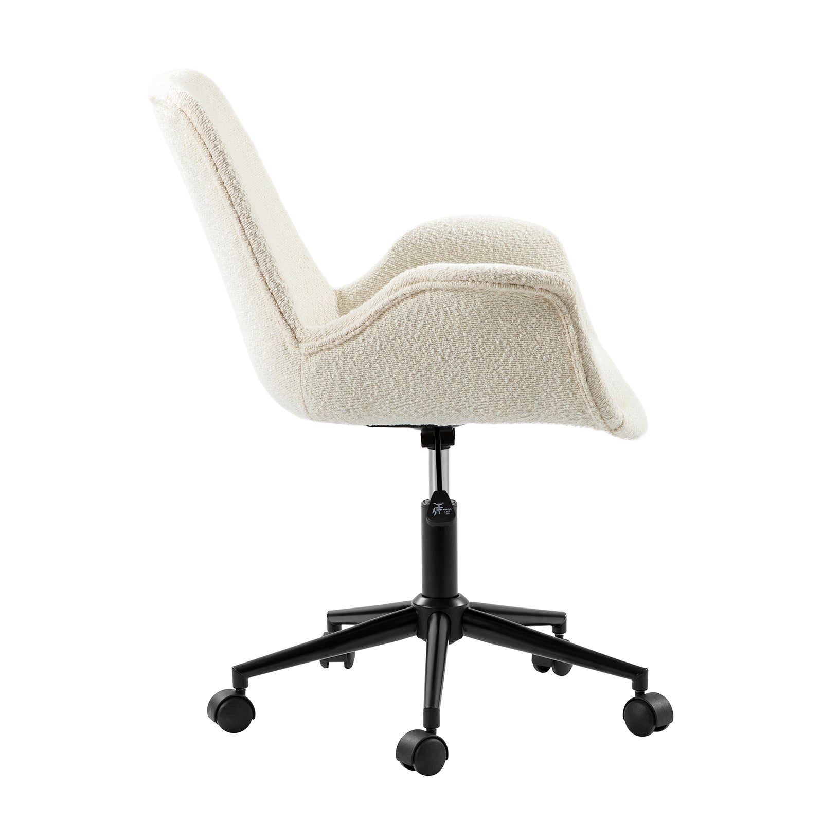 Hugo Mid-Back Office Chair with 360-Degree Swivel and Adjustable Height