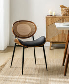 Curved Wood Backrest Cushion Dining Chair Set of 2