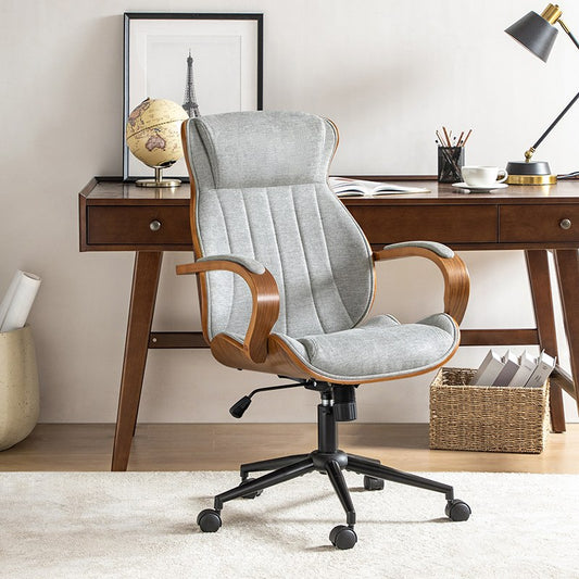 Amparo Adjustable Ergonomic Office Chair with Padded Arms