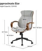 Amparo Adjustable Ergonomic Office Chair with Padded Arms