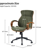 Amparo Adjustable Ergonomic Office Chair with Padded Arms