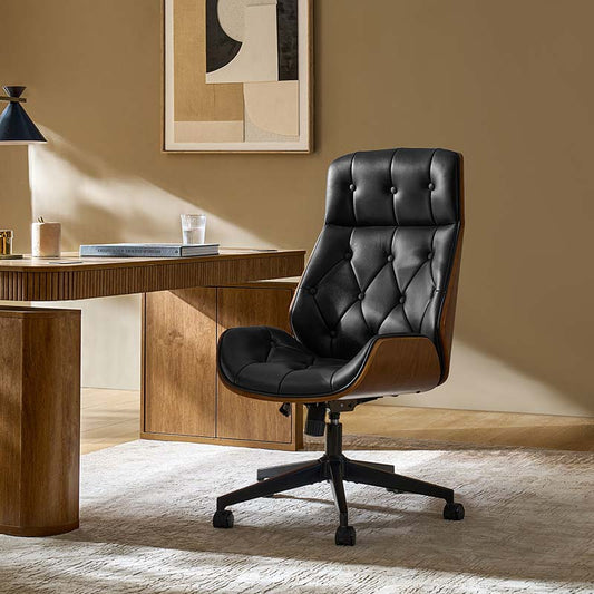 Linzy Genuine Leather Office Chair