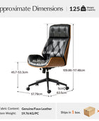 Linzy Genuine Leather Office Chair