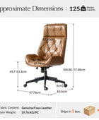 Linzy Genuine Leather Office Chair
