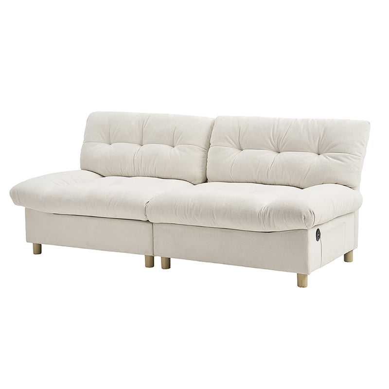 Hilario Loveseat with USB-C Ports Tufted Design