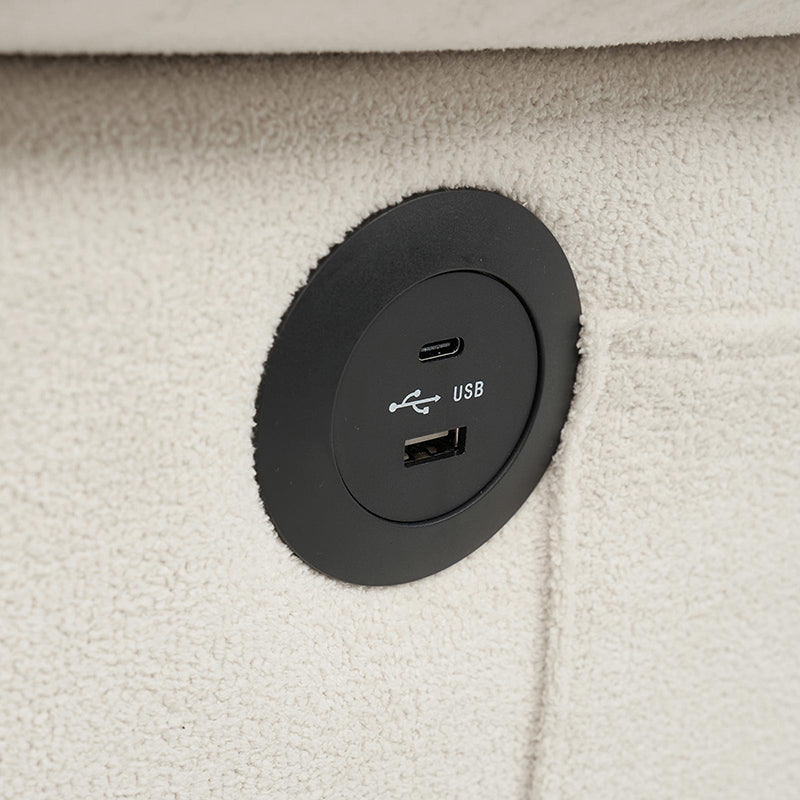 Hilario Loveseat with USB-C Ports Tufted Design