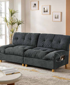 Loveseat with USB-C Ports, Storage & Tufted Design
