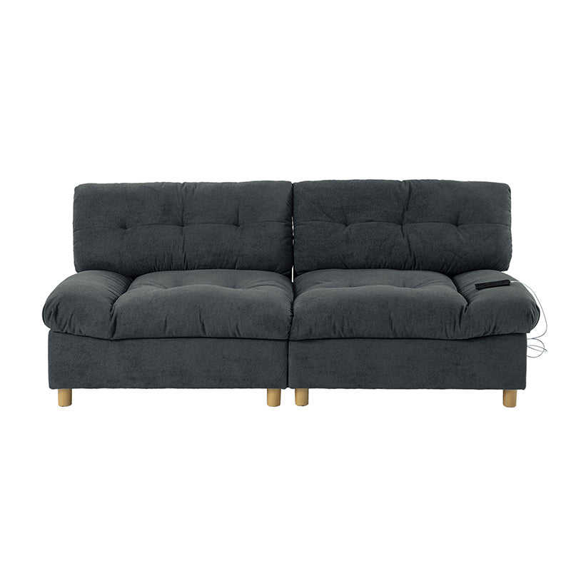Hilario Loveseat with USB-C Ports Tufted Design