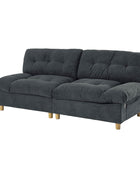 Hilario Loveseat with USB-C Ports Tufted Design