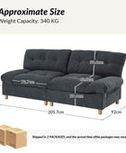 Hilario Loveseat with USB-C Ports Tufted Design