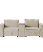 Miriam Sectional Sofa with Storage, Tabletop, Cup Holders & USB Ports