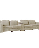 Miriam Sectional Sofa with Storage, Tabletop, Cup Holders & USB Ports