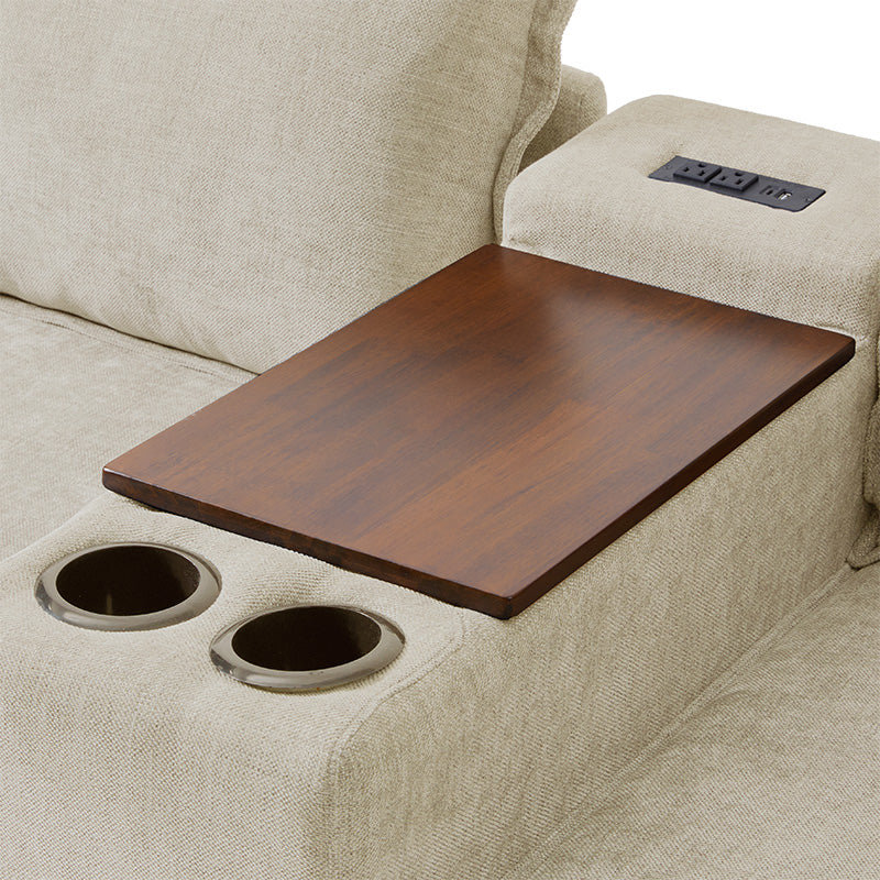 Miriam Sectional Sofa with Storage, Tabletop, Cup Holders & USB Ports