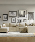 Miriam Sectional Sofa with Storage, Tabletop, Cup Holders & USB Ports