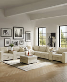 Miriam Sectional Sofa with Storage, Tabletop, Cup Holders & USB Ports