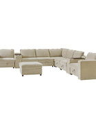 Miriam Sectional Sofa with Storage, Tabletop, Cup Holders & USB Ports