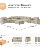 Miriam Sectional Sofa with Storage, Tabletop, Cup Holders & USB Ports