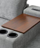 Miriam Sectional Sofa with Storage, Tabletop, Cup Holders & USB Ports