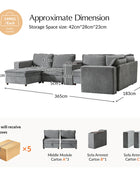 Miriam Sectional Sofa with Storage, Tabletop, Cup Holders & USB Ports