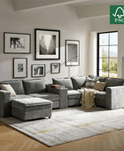 Miriam Sectional Sofa with Storage, Tabletop, Cup Holders & USB Ports