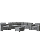 Miriam Sectional Sofa with Storage, Tabletop, Cup Holders & USB Ports
