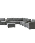 Miriam Sectional Sofa with Storage, Tabletop, Cup Holders & USB Ports