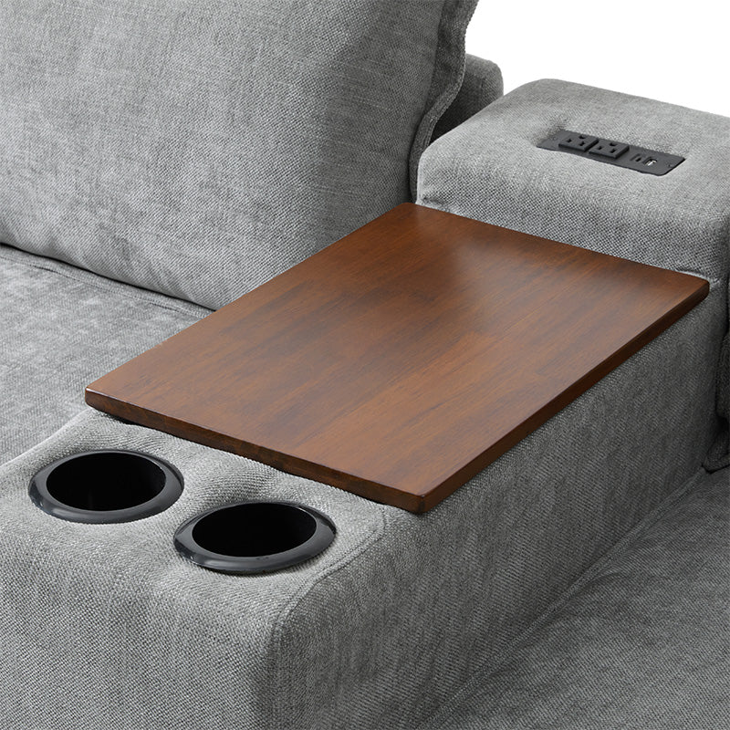 Miriam Sectional Sofa with Storage, Tabletop, Cup Holders & USB Ports