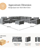 Miriam Sectional Sofa with Storage, Tabletop, Cup Holders & USB Ports