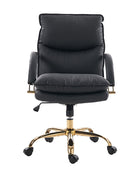 Sandy Ergonomic PU Leather Swivel Office Chair with Armrests