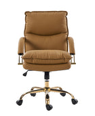 Sandy Ergonomic PU Leather Swivel Office Chair with Armrests