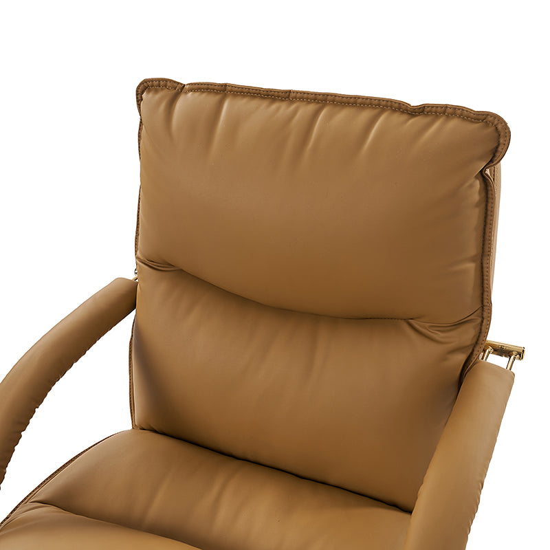 Sandy Ergonomic PU Leather Swivel Office Chair with Armrests