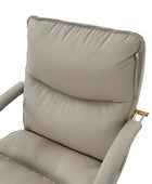Sandy Ergonomic PU Leather Swivel Office Chair with Armrests
