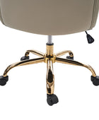 Sandy Ergonomic PU Leather Swivel Office Chair with Armrests