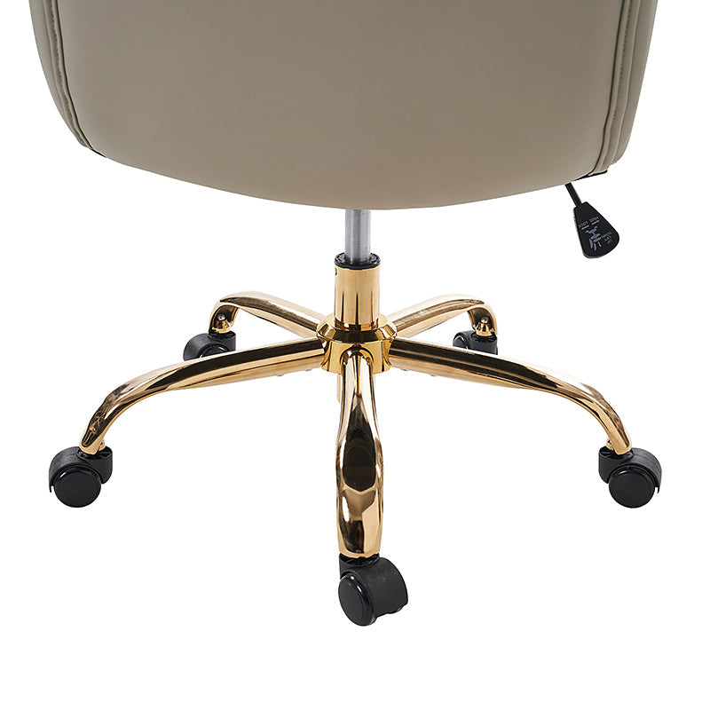 Sandy Ergonomic PU Leather Swivel Office Chair with Armrests