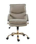 Sandy Ergonomic PU Leather Swivel Office Chair with Armrests