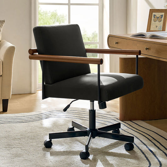 Aurora Office Chair with Solid Wood Armrests